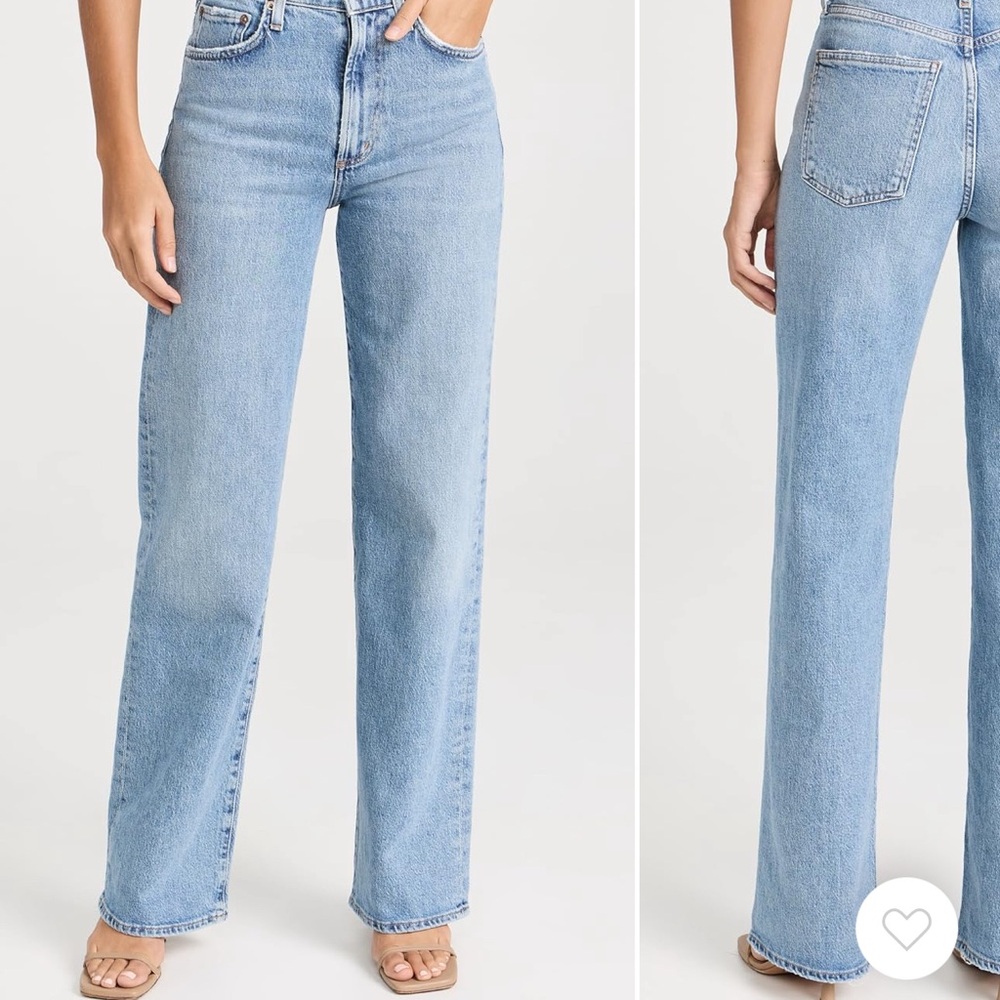 HARPER Mid-Rise Light Wash Wide leg AGOLDE Jeans